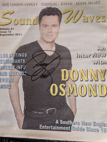 DONNY OSMOND<br>Vol. 21 No. 12 - 2011<br>AUTOGRAPHED